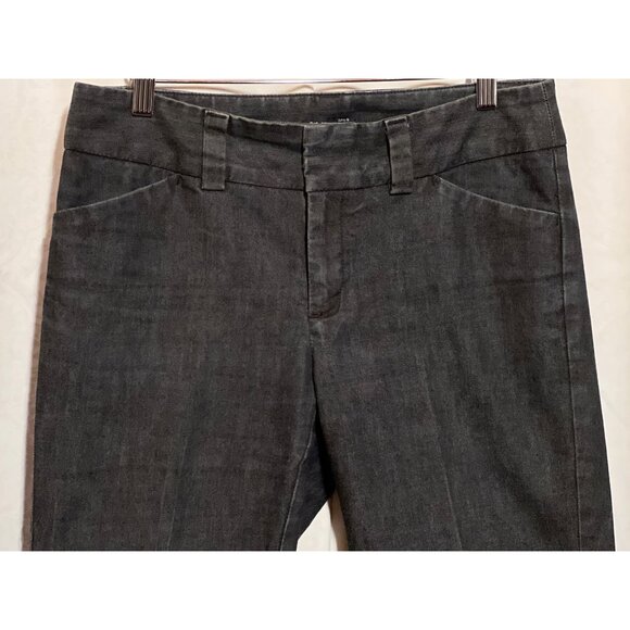 Gap Curvy Fit Flared Leg Pants Size 6A Dark Gray Denim - Picture 3 of 9
